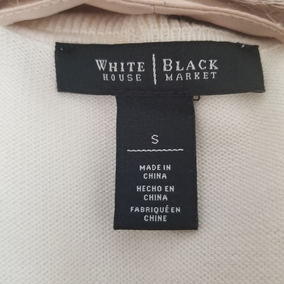 WHBM Faux Fur Collar Drape Cardigan - Picture 9 of 16